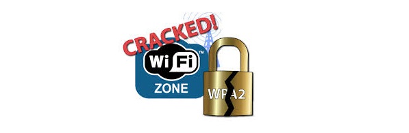 an image of a padlock, wifi logo and cracked